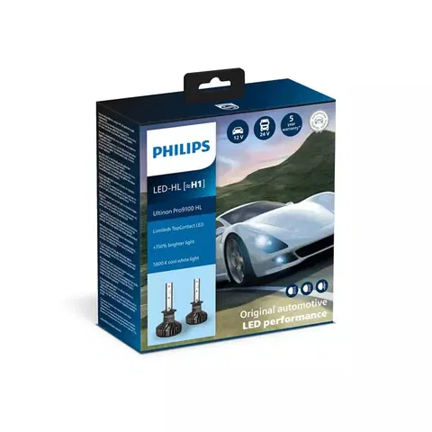 Autožárovky Philips H1 12V/24V P14,5s Ultinon Pro9100 HL LED 5800K NOECE 2ks PH 11258U91X2
