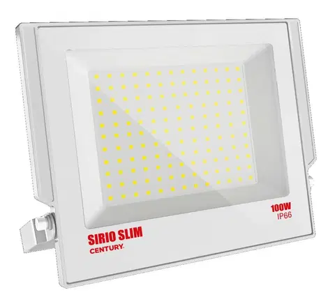 LED reflektory CENTURY LED reflektor SIRIO SLIM BÍLÝ 100W 4000K 110d 230x270x28mm IP66 IK08