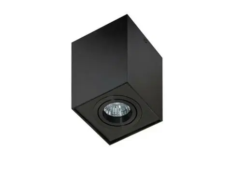 Moderní bodová svítidla Stropní bodové přisazené svítidlo AZzardo Eloy 1 black/black AZ2137 GU10 1x50W IP20 9,5cm hranaté černé