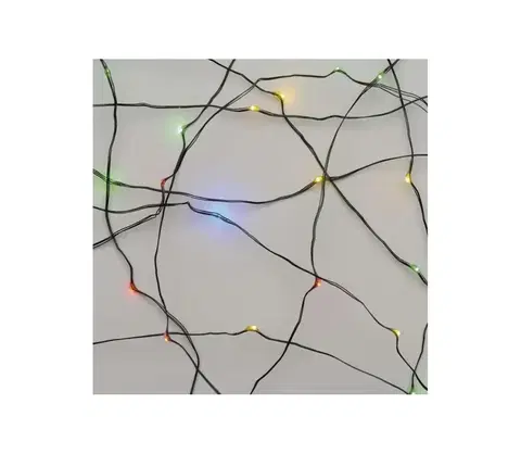 Vánoční osvětlení  ZY1920T 150 LED řetěz zelený nano, 15m, IP44, multicolor, časovač
