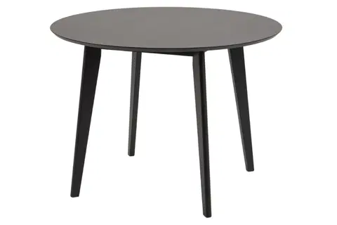 Jídelní stoly Dkton Kulatý jídelní stůl Nieves 105 cm černý