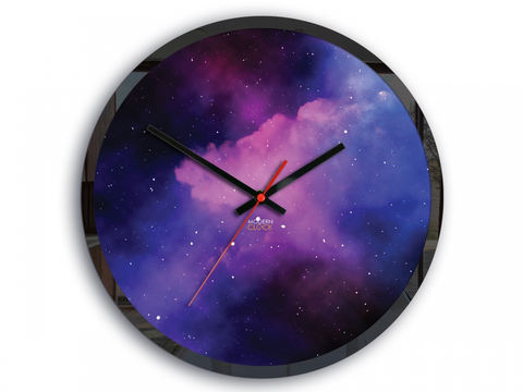Hodiny ModernClock Nástěnné hodiny Galaxy fialové
