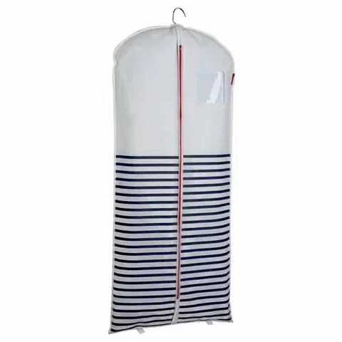 Úložné boxy Compactor Úložný obal na obleky a dlouhé šaty MARINE, 60 x 137 cm, modro-bílá