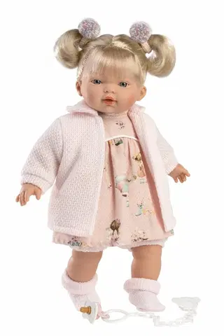 Hračky panenky LLORENS - 33152 AITANA - realistická panenka se zvuky a měkkým látkovým tělem - 33 cm