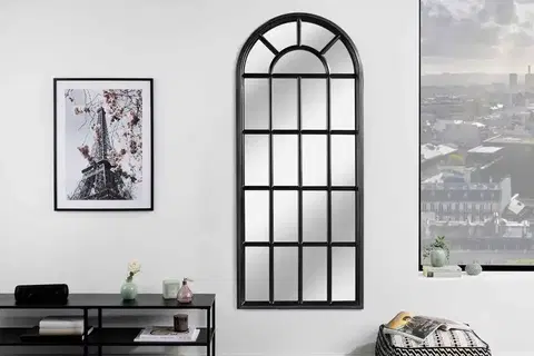 Zrcadla LuxD Designové nástěnné zrcadlo Window II 140 cm černé