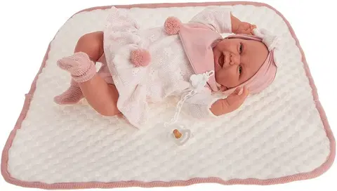 Hračky panenky ANTONIO JUAN - 3304 Carla - realistická panenka miminko s měkkým látkovým tělem 40 cm