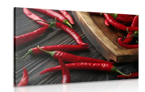 Obrazy jídla a nápoje Obraz deska s chili papričkami