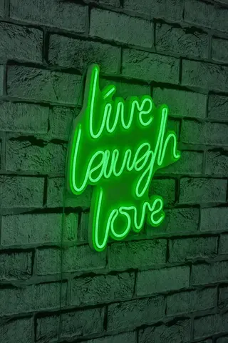 Nástěnné dekorace Dekorativní LED osvětlení LIVE LAUGH LOVE zelená
