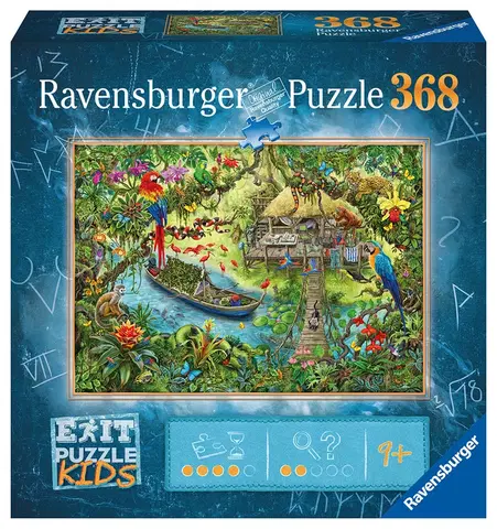 Hračky puzzle RAVENSBURGER - Exit KIDS Puzzle: Džungle 368 dílků