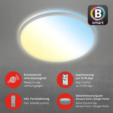 Inteligentní stropní svítidla Briloner LED stropní svítidlo Ivy S, stmívatelné, CCT, Ø 49 cm
