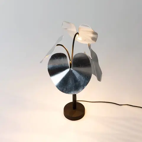 Stolní lampy Holländer LED stolní lampa Controversia, stmívač, stříbrná