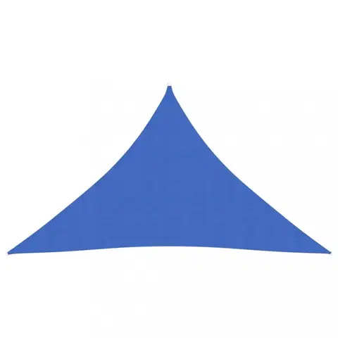 Stínící textilie Stínící plachta trojúhelníková HDPE 3 x 3 x 3 m Dekorhome Modrá