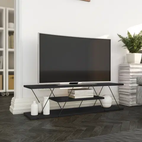 Televizní stolky Televizní stolek CANAZ antracit šedá