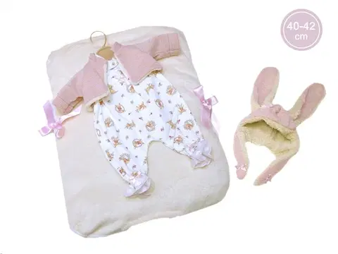 Hračky panenky LLORENS - M740-94 obleček pro panenku miminko NEW BORN velikosti 40-42 cm