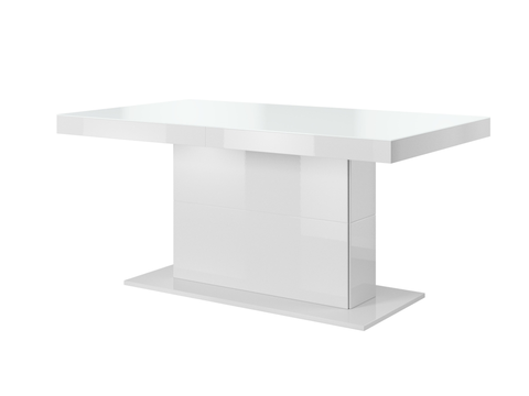 Jídelní stoly JEOLLA/CAPH rozkládací jídelní stůl, bílý lesk