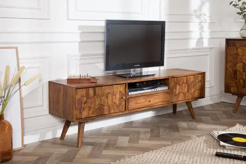 TV stolky TV stolek KLEOPATRA Dekorhome Sheeshamové dřevo