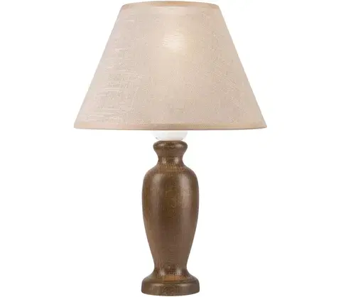 Lampy  Stolní lampa AMFORA 1xE27/60W/230V tmavě hnědá/buk 
