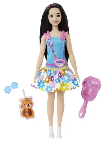 Hračky panenky MATTEL - Barbie HLL18 Moje První Barbie Panenka – Černovláska s Liškou