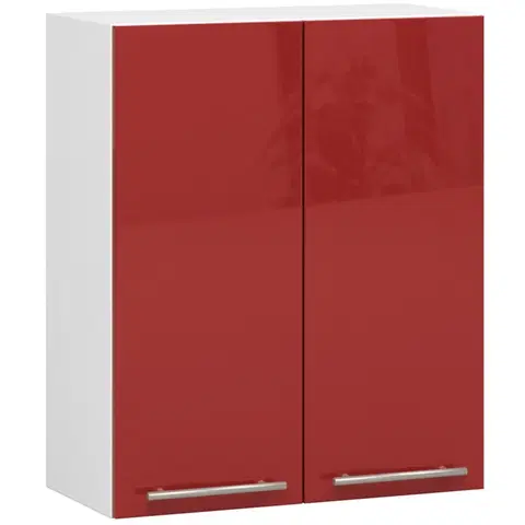 Kuchyňské dolní skříňky Ak furniture Závěsná kuchyňská skříňka Olivie W 60 cm bílo-červená