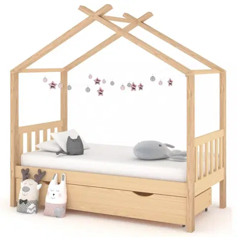 Dětské pokoje Dětská postel 80x160 borovice Dekorhome Přírodní dřevo