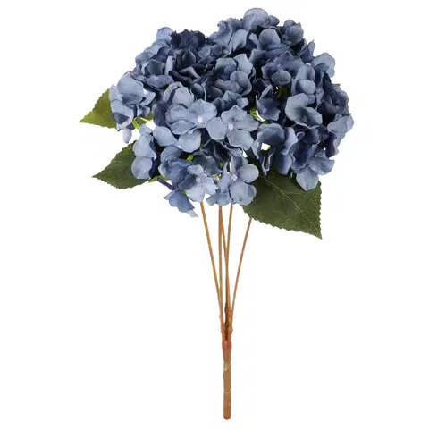 Květiny Pugét hortenzií modrá, 5 květů, 20 x 43 cm