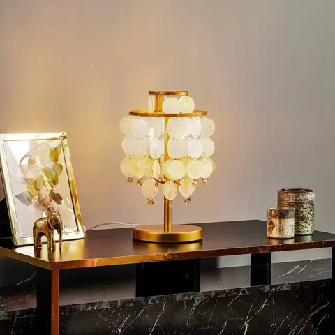 Stolní lampy na noční stolek ONLI Stolní lampa Ruben s perleťovými disky