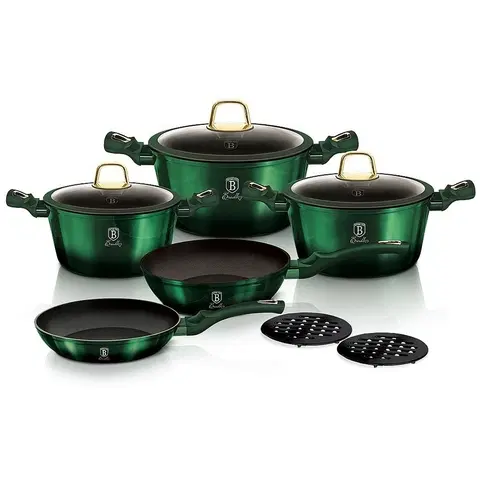 Sady nádobí Berlinger Haus 10dílná sada nádobí Emerald Collection