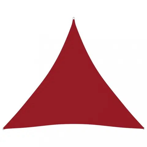 Stínící textilie Stínící plachta trojúhelníková 4x4x4 m oxfordská látka Dekorhome Červená