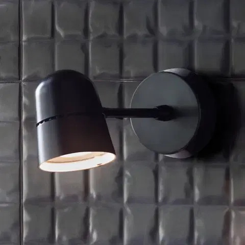 Bodová světla Luceplan Luceplan Counterbalance LED nástěnný spot, černá
