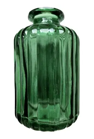 Dekorativní vázy Zelená skleněná dekorační vázička / svícen Tilli - Ø  6*10 cm Sommerfield JYQ737-G