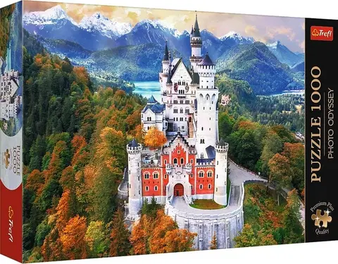 Hračky puzzle TREFL - Puzzle 1000 Premium Plus - Foto Odysea: Zámek Neuschwanstein, Německo