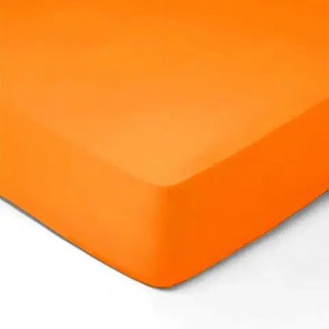Prostěradla Forbyt, Prostěradlo, Jersey, oranžová 160 x 200 cm