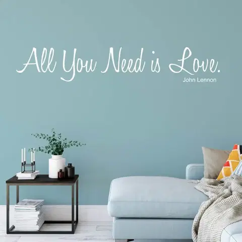 Samolepky na zeď Nálepka na zeď - All You Need is Love (citát na zeď)