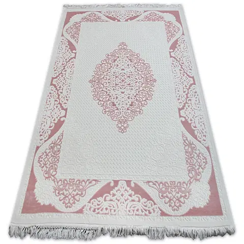 Koberce a koberečky Dywany Lusczow Kusový koberec AKRYLOVÝ MIRADA 5416 pudrový Fringe, velikost 160x230