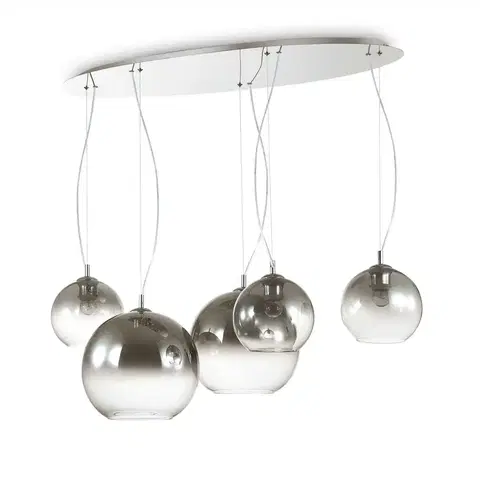Designová závěsná svítidla Závěsný lustr Ideal Lux Discovery Fade SP5 138305 šedý 107cm  
