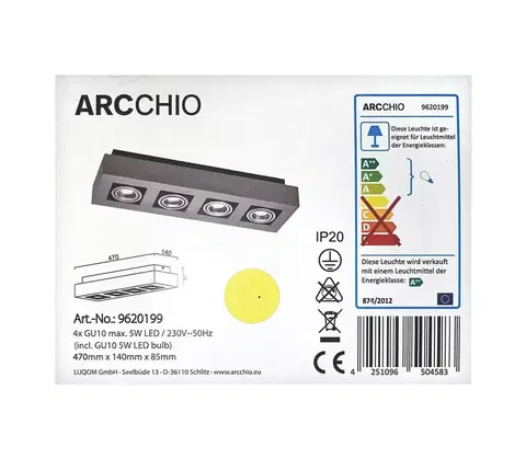 Svítidla Arcchio Arcchio - LED Bodové svítidlo VINCE 4xGU10/5W/230V 