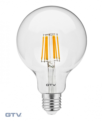 Žárovky LED žárovka GTV E27 8W filament G95 LD-G95FL8-40 4000K