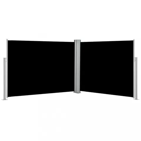 Markýzy Zatahovací boční markýza 100x600 cm Dekorhome Černá