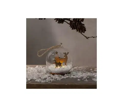 Vánoční dekorace Eglo Eglo 410394 - LED Vánoční dekorace FAUNA 1xLED/0,06W/1xCR2032 hnědá 