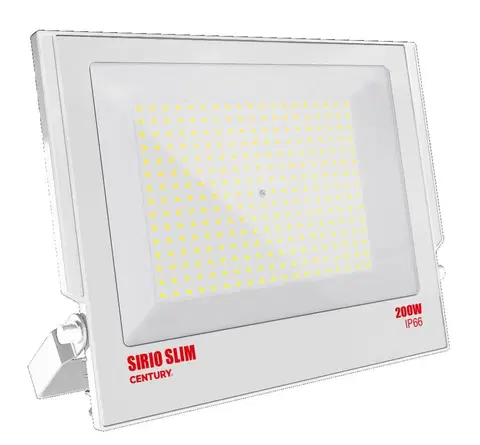 LED reflektory CENTURY LED reflektor SIRIO SLIM BÍLÝ 200W 4000K 110d 303x366x34mm IP66 IK08