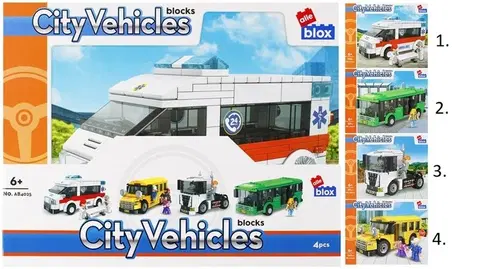 Hračky stavebnice EURO-TRADE - Stavebnice Alleblox City Vehicles 211-255ks, Mix Produktů