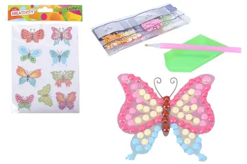 Hračky WIKY - Kreativní sada diamond nálepky motýlů