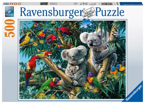 Hračky puzzle RAVENSBURGER - Koaly na stromě 500 dílků