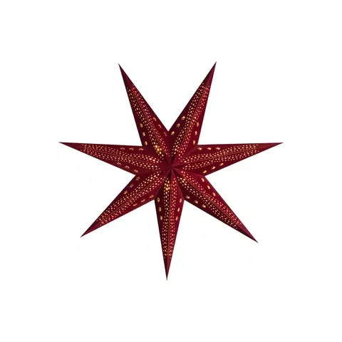Vánoční světelná hvězda STERNTALER Sterntaler Samt papírová hvězda, Ø 75 cm červená