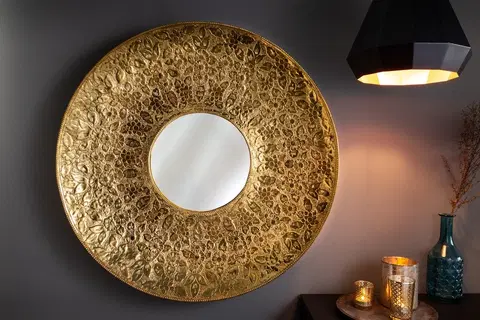 Zrcadla LuxD Designové nástěnné zrcadlo Latoya 81 cm zlaté