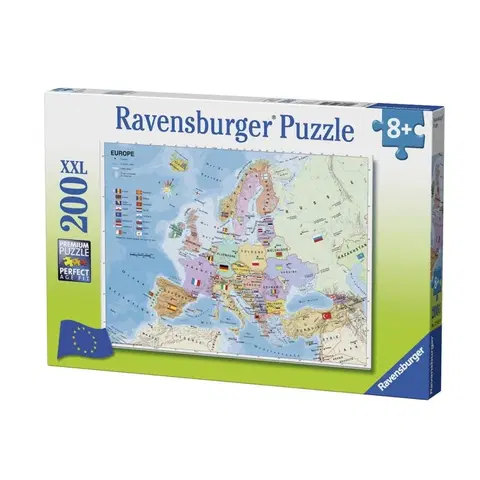 Hračky puzzle RAVENSBURGER - Mapa Evropy 200 dílků