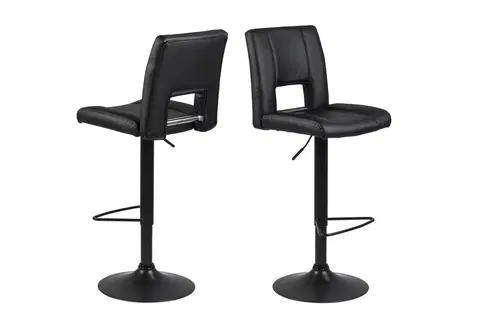 Barové židle Dkton Designová barová židle Almonzo černá