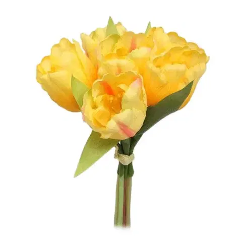 Květiny Umělá květina svazek Tulipán, žlutá