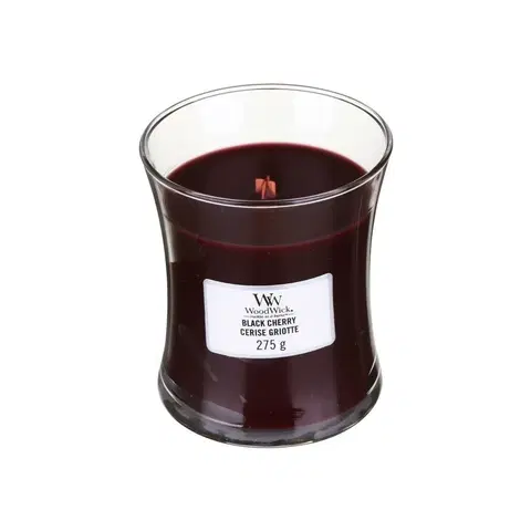 Svíčky Vonná svíčka WoodWick střední - Black Cherry, 9,8 cm x 11,5 cm, 275g