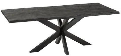 Jídelní stoly Černý obdélníkový jídelní stůl s deskou z mangového dřeva Gerard Mango - 200*90*76 cm J-Line by Jolipa 23913
